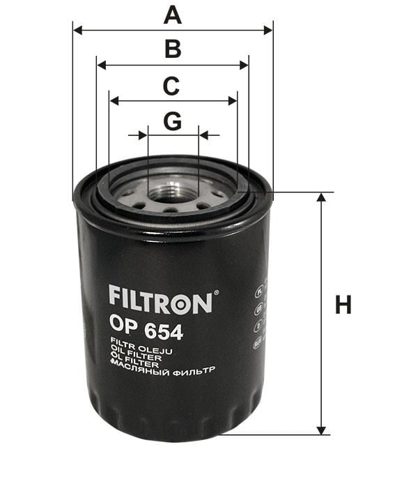 Фільтр масляний Filtron OP 654