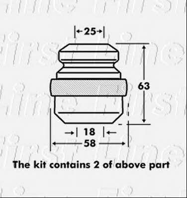 First line FPK7061 Пильник і відбійник на 1 амортизатор FPK7061: Приваблива ціна - Купити в Україні на EXIST.UA!
