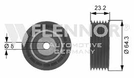 Flennor FU23490 Ролик натяжний ременя поліклинового (приводного) FU23490: Приваблива ціна - Купити в Україні на EXIST.UA!