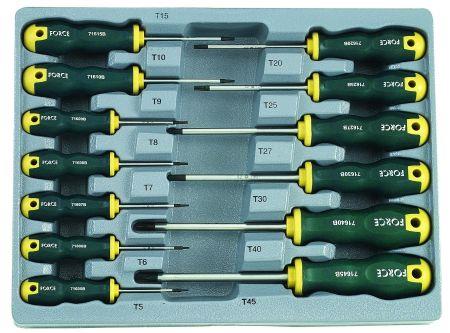 2137 Force Tools Набор отвёрток TORX T5-T45 13 предметов.