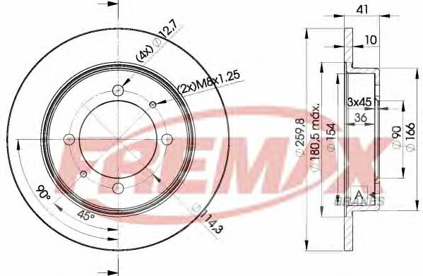 Fremax BD-2940 Диск гальмівний задній невентильований BD2940: Купити в Україні - Добра ціна на EXIST.UA!