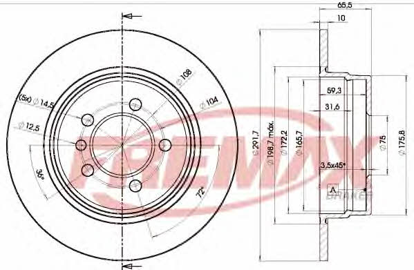 Fremax BD-4647 Диск гальмівний задній невентильований BD4647: Купити в Україні - Добра ціна на EXIST.UA!