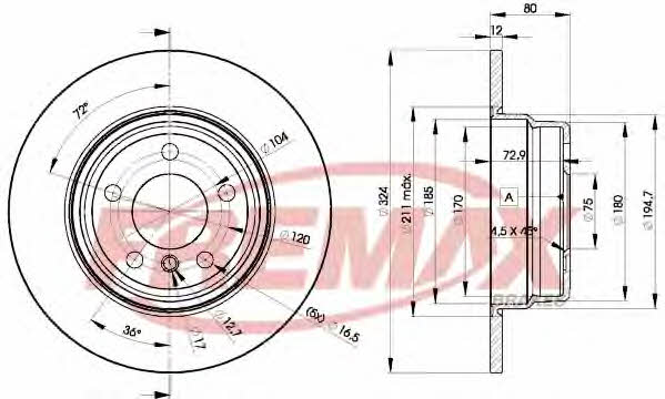 Fremax BD-6491 Тормозной диск задний невентилируемый BD6491: Отличная цена - Купить в Украине на EXIST.UA! BD6491 Fremax Тормозной диск задний невентилируемый