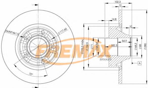 Fremax BD-6846 Диск гальмівний задній невентильований BD6846: Приваблива ціна - Купити в Україні на EXIST.UA! BD6846 Fremax Диск гальмівний задній невентильований