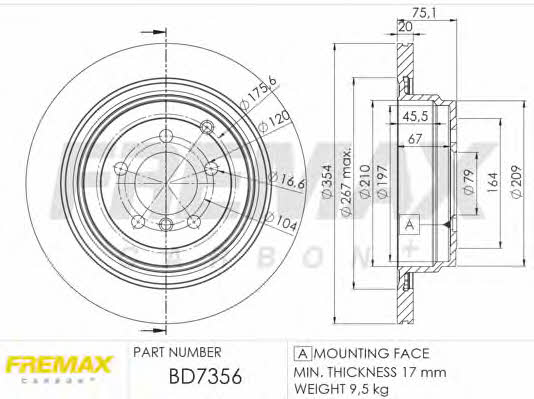 Fremax BD-7356 Диск гальмівний задній вентильований BD7356: Купити в Україні - Добра ціна на EXIST.UA!