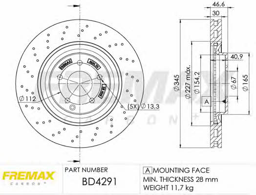 Fremax BD-4291 Диск гальмівний BD4291: Купити в Україні - Добра ціна на EXIST.UA!