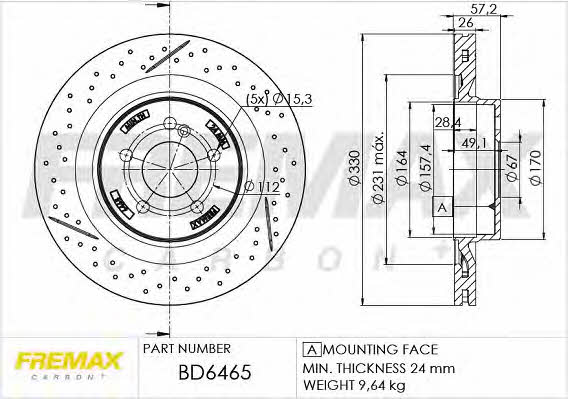 Fremax BD-6465 Диск гальмівний BD6465: Купити в Україні - Добра ціна на EXIST.UA!