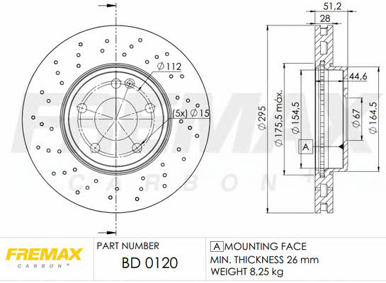 Fremax BD-0120 Диск гальмівний передній вентильований BD0120: Купити в Україні - Добра ціна на EXIST.UA!