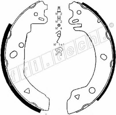 Fri.tech 1040.130K Колодки гальмівні барабанні, комплект 1040130K: Купити в Україні - Добра ціна на EXIST.UA!