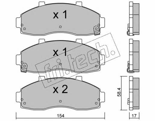 Fri.tech 382.0 Гальмівні колодки, комплект 3820: Приваблива ціна - Купити в Україні на EXIST.UA!