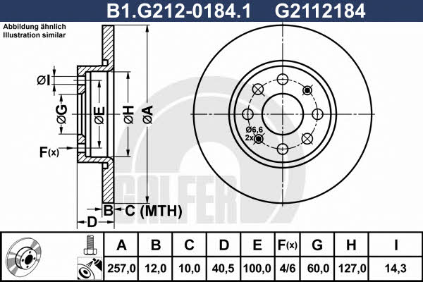 Galfer B1.G212-0184.1 Диск гальмівний передній невентильований B1G21201841: Купити в Україні - Добра ціна на EXIST.UA!
