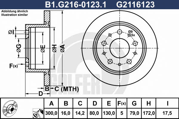 Galfer B1.G216-0123.1 Диск гальмівний задній невентильований B1G21601231: Купити в Україні - Добра ціна на EXIST.UA!