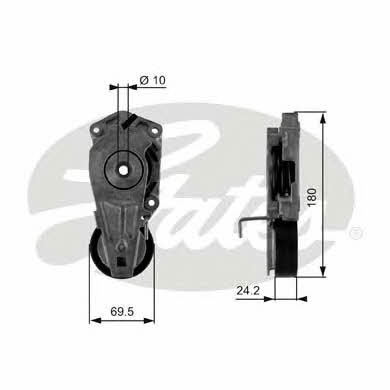 Gates T38405 Ролик натяжний ременя поліклинового (приводного) T38405: Купити в Україні - Добра ціна на EXIST.UA!