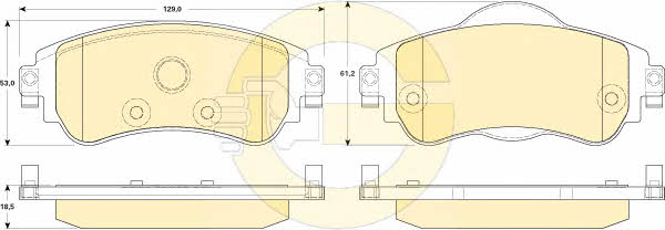 Girling 6119171 Гальмівні колодки, комплект 6119171: Купити в Україні - Добра ціна на EXIST.UA!