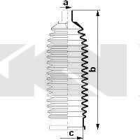 Пыльник рулевой тяги, комплект GKN-Spidan 84010
