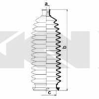 Пыльник рулевой тяги, комплект GKN-Spidan 83998