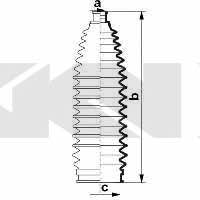 Пыльник рулевой тяги, комплект GKN-Spidan 84057