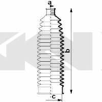 Пыльник рулевой тяги, комплект GKN-Spidan 84012