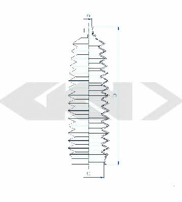 Пыльник рулевой тяги, комплект GKN-Spidan 84263