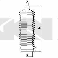 Пыльник рулевой тяги, комплект GKN-Spidan 83744