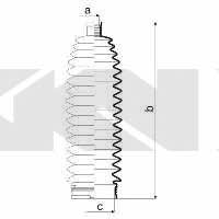 Пыльник рулевой тяги, комплект GKN-Spidan 84073
