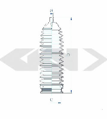 Пыльник рулевой тяги, комплект GKN-Spidan 84121