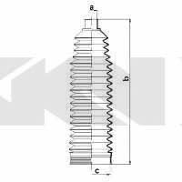 Пыльник рулевой тяги, комплект GKN-Spidan 84068