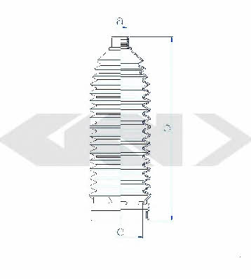 Пыльник рулевой тяги, комплект GKN-Spidan 84124