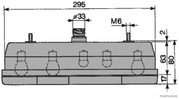 83830061 H+B Elparts Фонарь задний правый