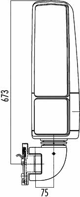 Зеркало наружное заднего вида Hella 8SB 501 247-772