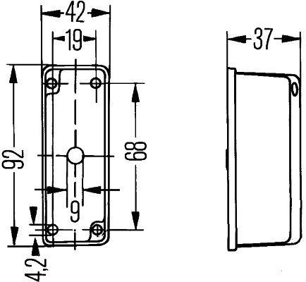 2XS005020003 Hella Фонарь габаритный