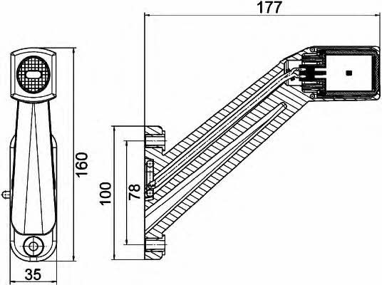 2XS011744111 Hella Фонарь габаритный