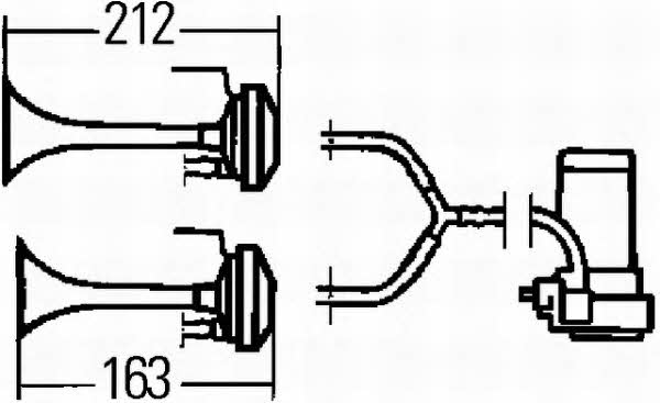 3PB003001661 Hella Сигнал звуковий