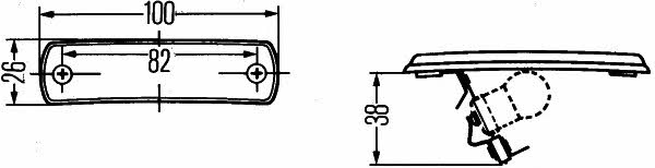 Фонарь габаритный Hella 2PF 001 647-031