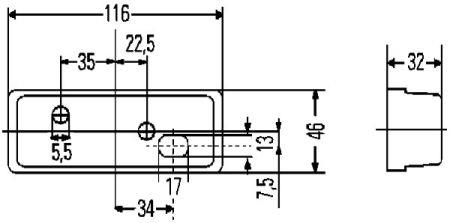 Ліхтар габаритний Hella 2PG 003 748-151