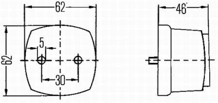 2PS003057051 Hella Фонарь габаритный
