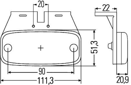 2PS345600071 Hella Ліхтар габаритний