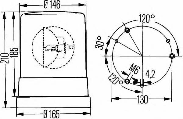 Маячок проблисковий Hella 2RL 004 958-201