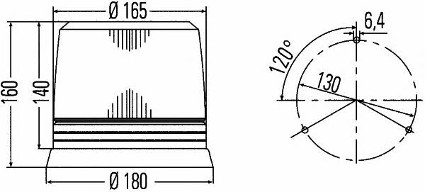 Маячок проблисковий Hella 2RL 007 017-061