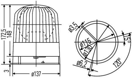 Hella 2RL 007 550-031 Маячок проблесковый 2RL007550031: Купить в Украине - Отличная цена на EXIST.UA! 2RL007550031 Hella Маячок проблесковый