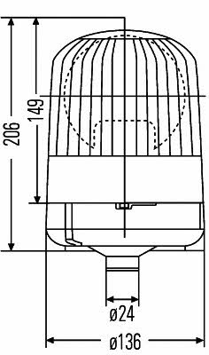Маячок проблесковый Hella 2RL 007 553-011