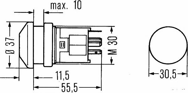 Кнопка аварийной сигнализации Hella 6HF 003 916-011