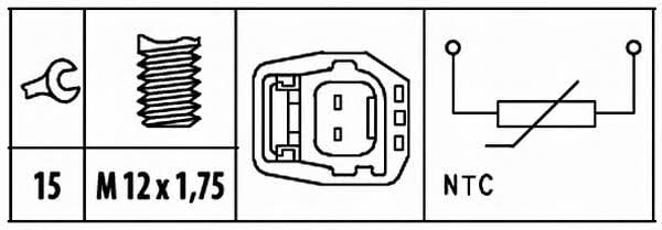 6PT009309451 Hella Датчик температури охолоджувальної рідини
