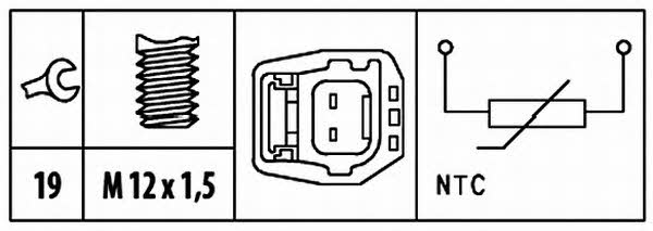 6PT009309461 Hella Датчик температуры охлаждающей жидкости