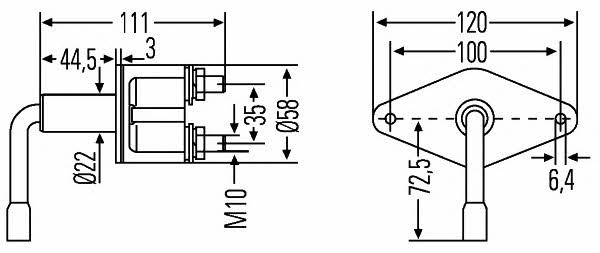 6EK001559007 Hella Выключатель аккумуляторной батареи, аккумуляторная батарея