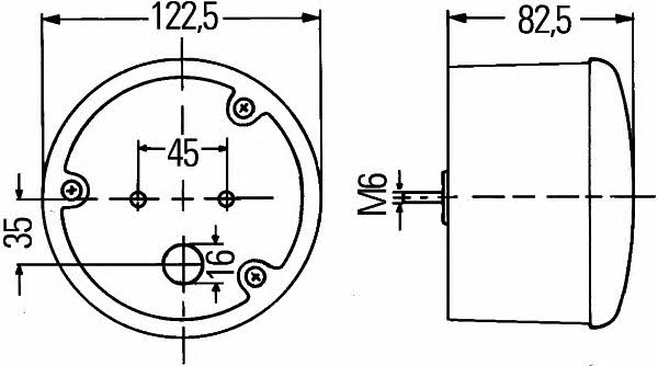 Фонарь противотуманный, задний Hella 2NE 964 169-027