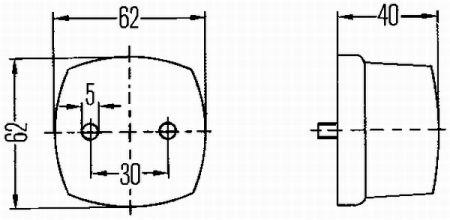2PF003057002 Hella Ліхтар габаритний