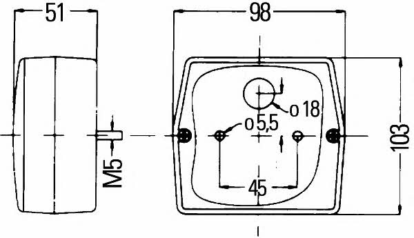 Фонарь задний Hella 2SE 998 530-061