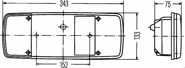Фонарь задний правый Hella 2SK 003 567-321