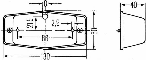 Hella 2BM 001 321-001 Повторювач повороту 2BM001321001: Купити в Україні - Добра ціна на EXIST.UA!